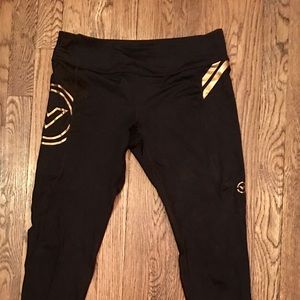 Virus Bioceramic compression legging, blk, gold, L